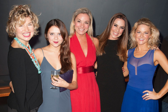 Issy van Randwyck, Bel Powley, Tamzin Outhwaite, Melanie Chisholm and Sarah Hadland attend the first night party