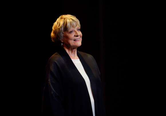 Dame Maggie Smith giving a speech from The Beaux' Stratagem by George Farquhar (which she originally played at the NT in 1970)