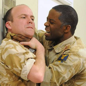 Rory Kinnear and Adrian Lester in Othello