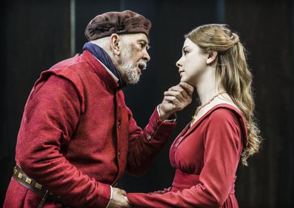 Frank Langella as King Lear and Lauren O&#39;Neil as Regan