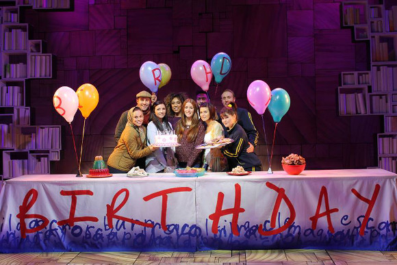 1,000,000th audience member Laura celebrates with the cast
