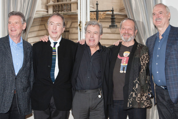 Michael Palin, Eric Idle, Terry Jones, Terry Gilliam and John Cleese at today&#39;s conference