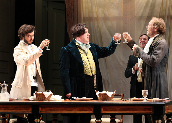 Alexander Vlahos, Richard McCabe and Iain Glen in Fortune&#39;s Fool