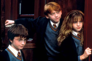 Daniel Radcliffe, Rupert Grint and Emma Watson in Harry Potter and the Philosopher&#39;s Stone
