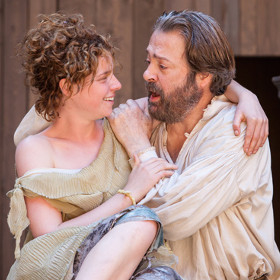 Jessie Buckley with Roger Allam in The Tempest (Shakespeare&#39;s Globe)