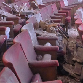 The aftermath of the Apollo Theatre collapse