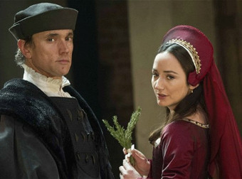 Ben Miles and Lydia Leonard in Wolf Hall