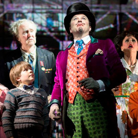 Douglas Hodge and company in Charlie and the Chocolate Factory