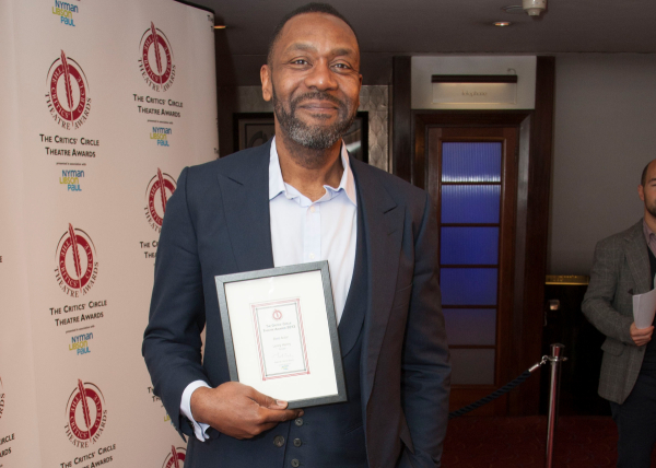 Picking up his award for Best Actor at the 25th Critics&#39; Circle Theatre Awards