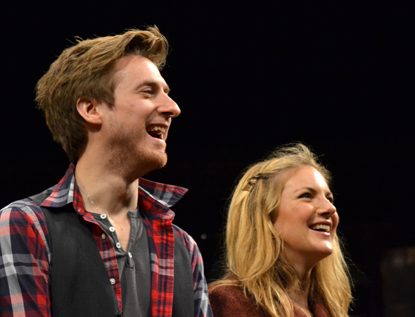 Arthur Darvill and West End veteran Joanna Christie as Guy and Girl.