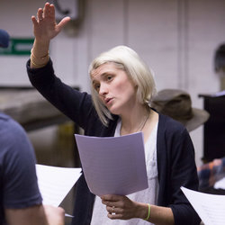 Heather Christian in rehearsals for Of Mice and Men at the West Yorkshire Playhouse until 29 March.