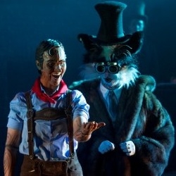 Marta Fontanals-Simmons (Pinocchio) and Samuel Smith (Cat) in The Adventures of Pinocchio (GSMD)