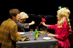 From left: James Powell, Ben Porter, Rachel Caffrey in Alan Ayckbourn&#39;s Time Of My Life