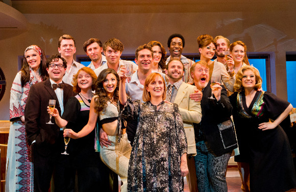 Toast of the town: The cast of Merrily We Roll Along at the Harold Pinter Theatre