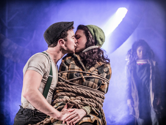 Richard Fleeshman, Rosanna Hyland and Karis Jack in Urinetown