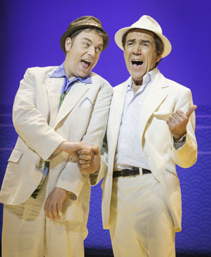 Rufus Hound and Robert Lindsay in Dirty Rotten Scoundrels