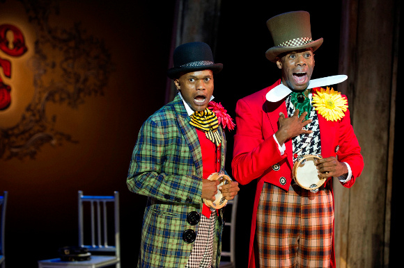 Forrest McClendon (Mr Tambo) and Colman Domingo (Mr Bones) in the Young Vic production