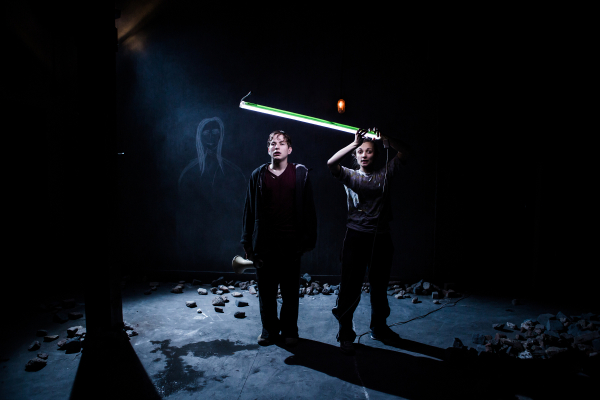 Harry McEntire and Leila Mimmack in Abigail Graham&#39;s production of Debris at the Southwark Playhouse