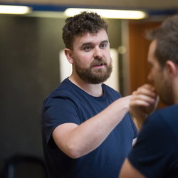 Director Jonathan Humphreys in rehearsal for Boeing Boeing.