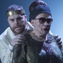 Roland Wood (Oedipus) and Matthew Best (Tiresias)