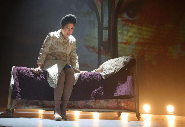 Ruthie Ann Miles as Imelda Marcos in Here Lies Love in New York