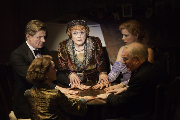Angela Lansbury, Charles Edwards, Janie Dee and company in Blithe Spirit at the Gielgud