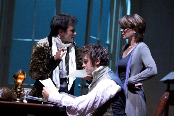 Ed Stoppard, Dan Stevens and Samantha Bond in Arcadia at Duke of York&#39;s Theatre