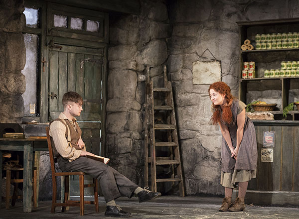 Daniel Radcliffe and Sarah Greene in the Michael Grandage production of The Cripple of Inishmaan at the Noel Coward Theatre