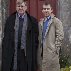 West Yorkshire Playhouse artistic director, James Brining (r), with Alan Bennett