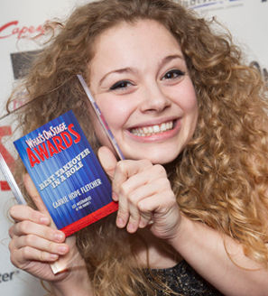 Carrie Hope Fletcher at the 2014 WhatsOnStage Awards