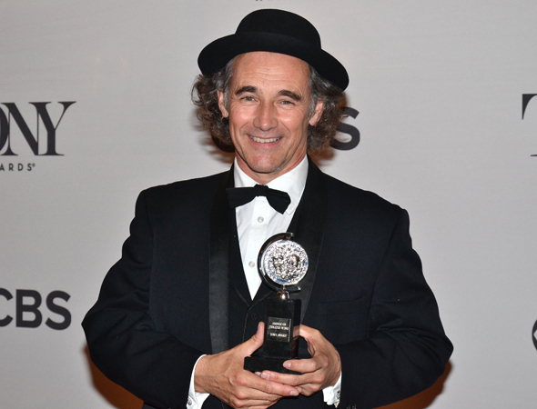 Mark Rylance, with his Tony for Best Featured Actor in a Play