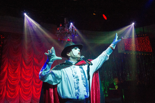 Damian Humbley channels the Phantom in Forbidden Broadway