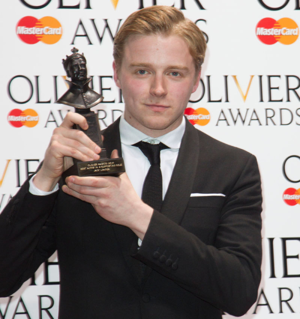 Jack Lowden with his Olivier Award