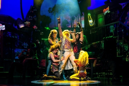 Ben Richards (Stacee Jax) and the cast of Rock Of Ages