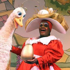 Clive Rowe in Mother Goose at the Hackney Empire in 2008