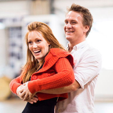 Jamie Parker with Clare Foster in rehearsals