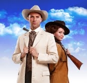 Jonathan WIlkes (Frank Butler) and Emma Williams (Annie Oakley) in Annie Get Your Gun