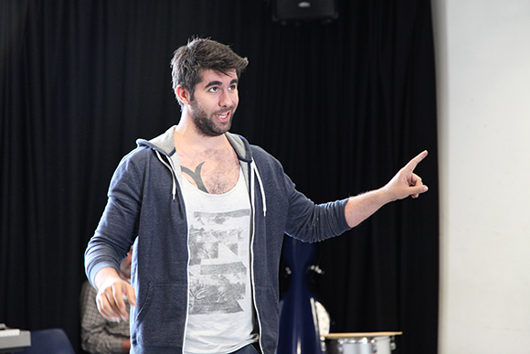 Simon Lipkin in rehearsals for As You Like It.