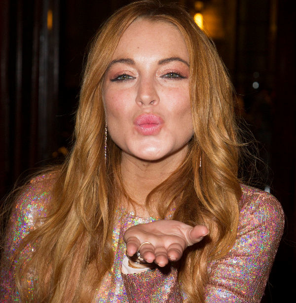 Lindsay Lohan at the opening night of Speed-the-Plow