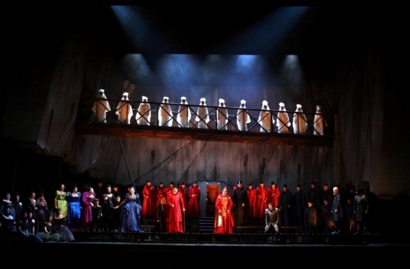 A scene from Act One of I due Foscari (Royal Opera)