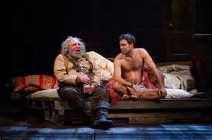 Anthony Sher (Falstaff) and Alex Hassell (Hal) in Henry IV