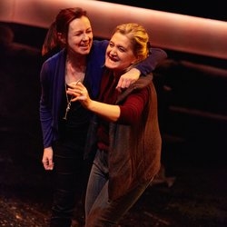 Justine (Julia Ford) and Maggie (Kate Anthony) in Bryony Lavery&#39;s Queen Coal