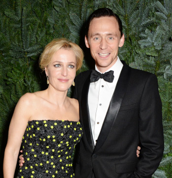 Winners Gillian Anderson and Tom Hiddleston