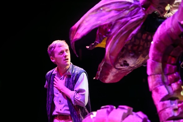 Seymour (Gunnar Cauthery) and Audrey II
