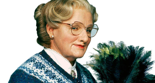 Robin Williams as the the redoubtable Mrs Doubtfire