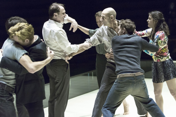 Mark Strong and the company of A View from the Bridge