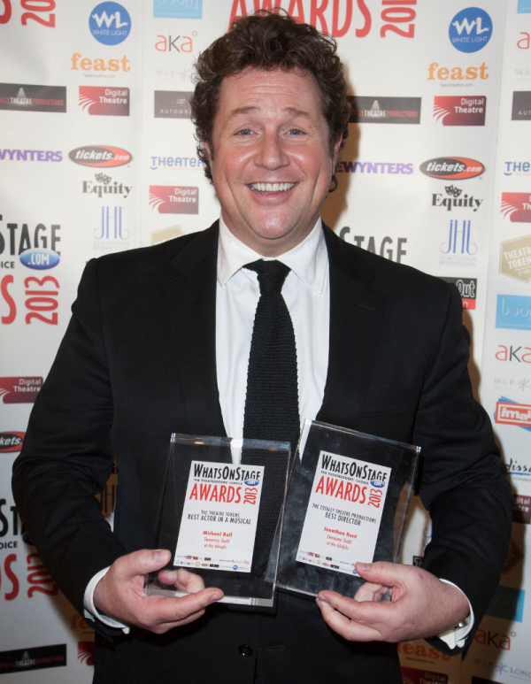 Michael Ball at the 2013 WhatsOnStage Awards, where he won for Sweeney Todd