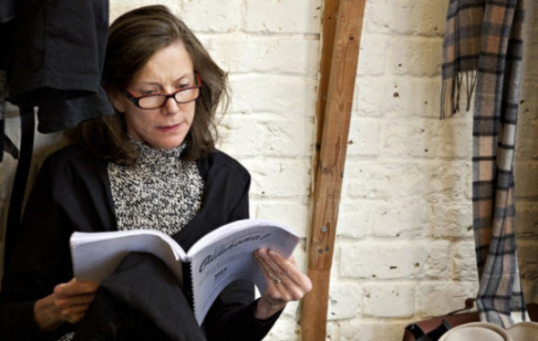 Belinda Lang in rehearsals for Oklahoma!