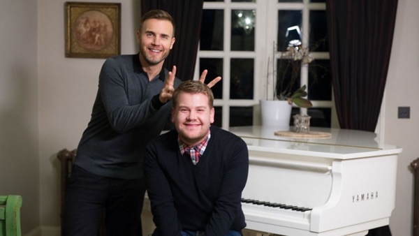 Gary Barlow with James Corden