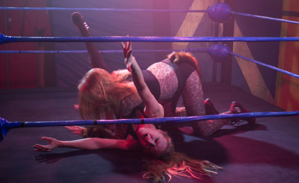 Wrestlemania: Zoe Hunter and Laura Darall in the ring